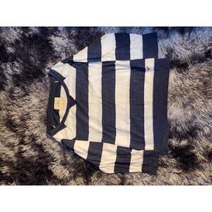 Vintage y2k Hollister Women’s Striped Long Sleeve Shirt Size Medium Blue Skinny